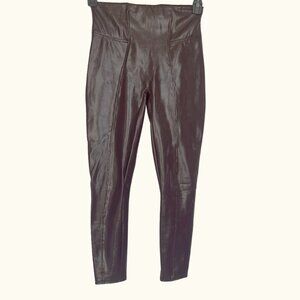Spanx Faux Burgundy Leather Jeggings – Women’s Size Small